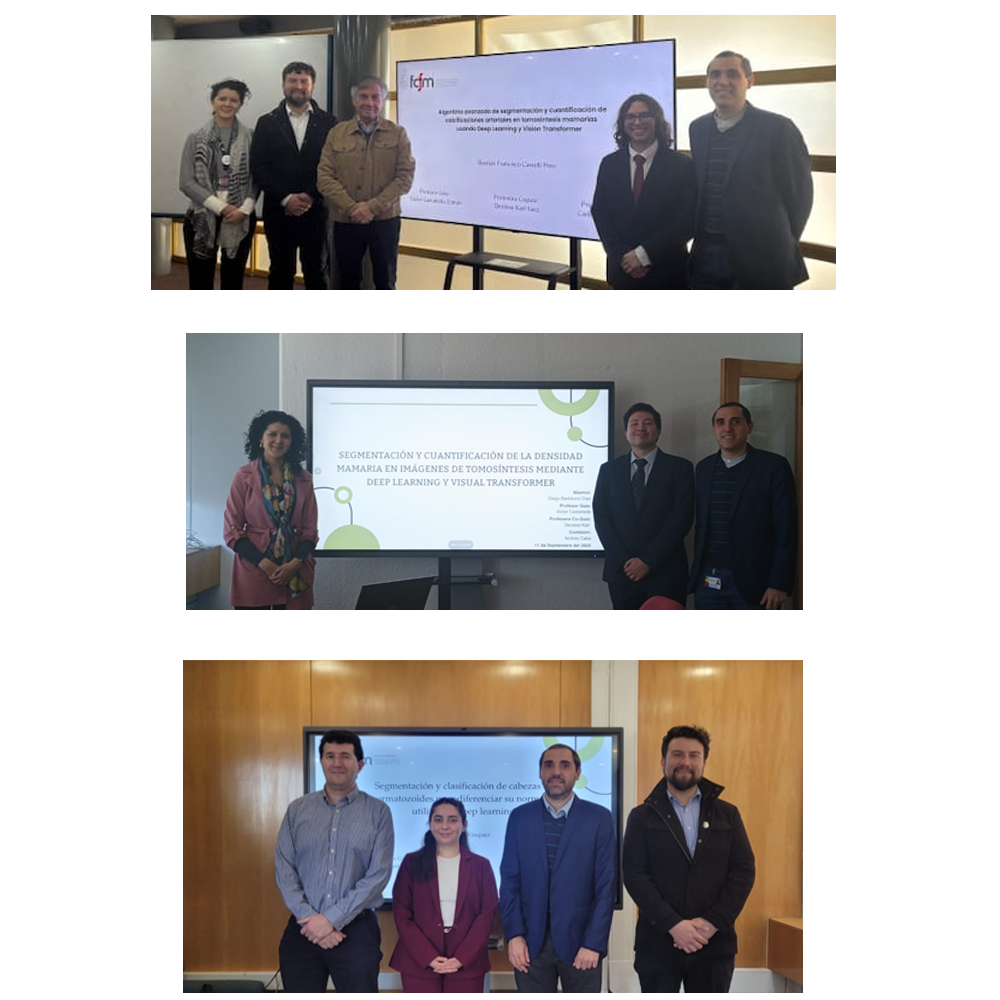 Collage de las defensas de tesis en Tech4Medics septiembre 2025